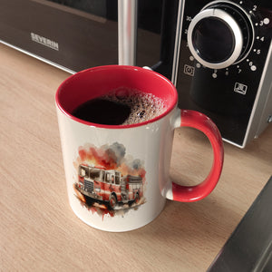Feuerwehrfahrzeug Kaffeebecher