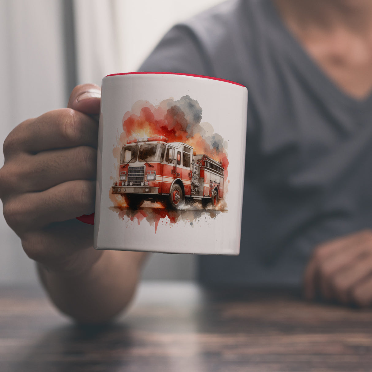 Feuerwehrfahrzeug Kaffeebecher