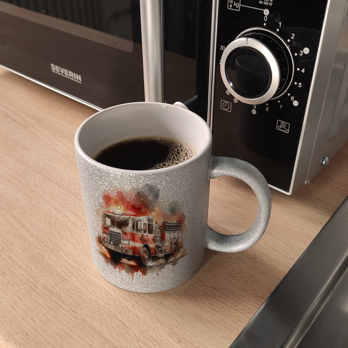 Feuerwehrfahrzeug Kaffeebecher