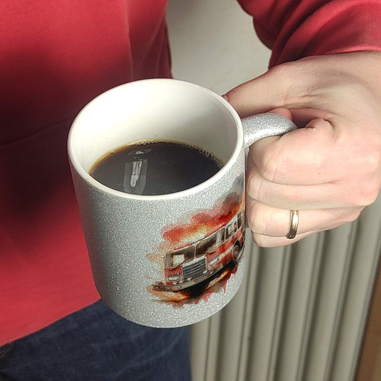 Feuerwehrfahrzeug Kaffeebecher