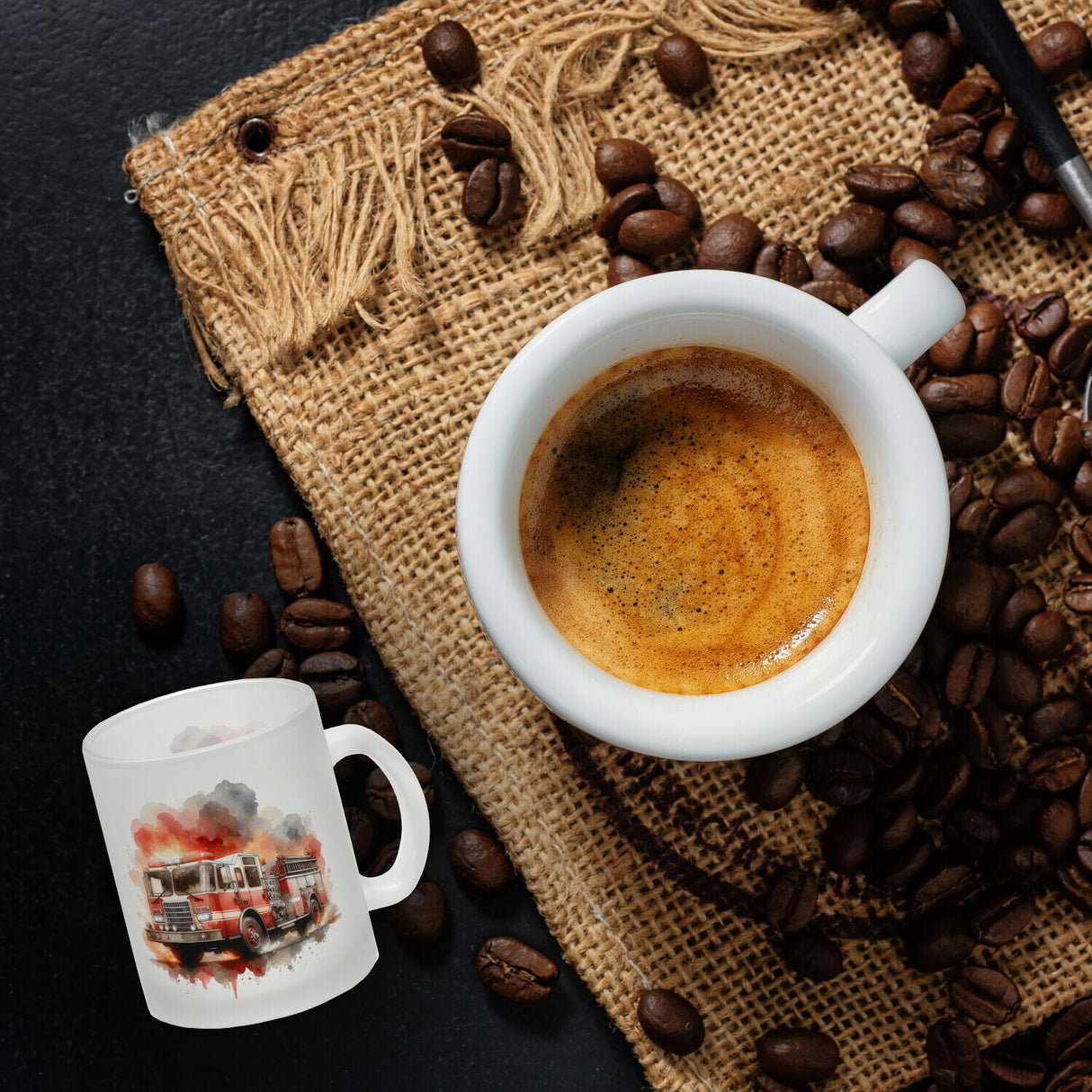 Feuerwehrfahrzeug Kaffeebecher