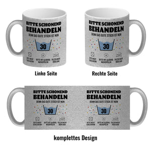 Bitte schonend behandeln - 30. Geburtstag Kaffeebecher