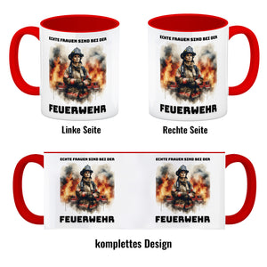 Echte Frauen sind bei der Feuerwehr Kaffeebecher