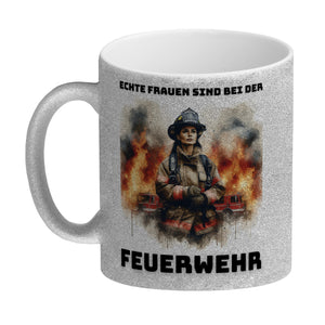 Echte Frauen sind bei der Feuerwehr Kaffeebecher