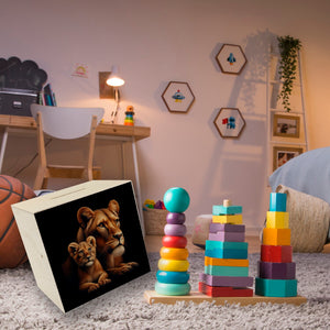 Löwin mit Babylöwe Spardose