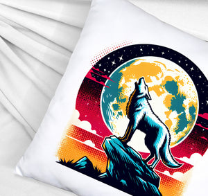 Wolf Vollmond Kissen