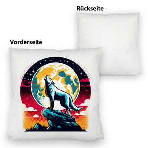 Wolf Vollmond Kissen