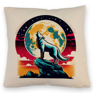 Wolf Vollmond Kissen