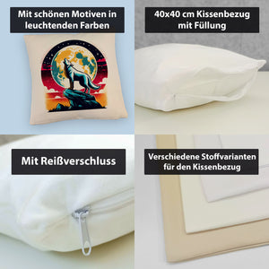 Wolf Vollmond Kissen