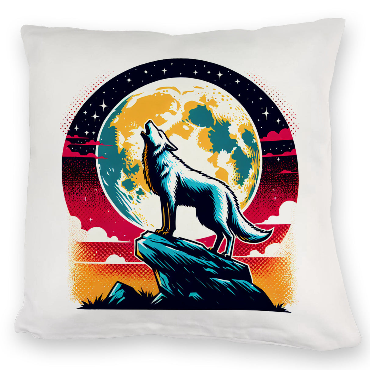 Wolf Vollmond Kissen