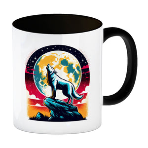Wolf Vollmond Kaffeebecher