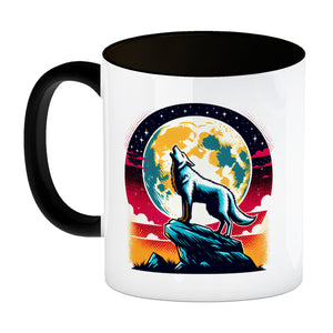 Wolf Vollmond Kaffeebecher