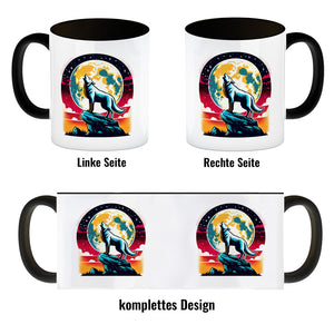 Wolf Vollmond Kaffeebecher