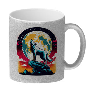 Wolf Vollmond Kaffeebecher