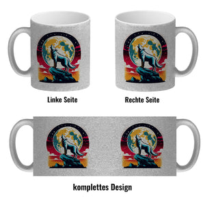 Wolf Vollmond Kaffeebecher
