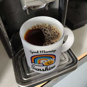 Regenbogen und Sonne Kaffeebecher mit Spruch Good Morning Sunshine