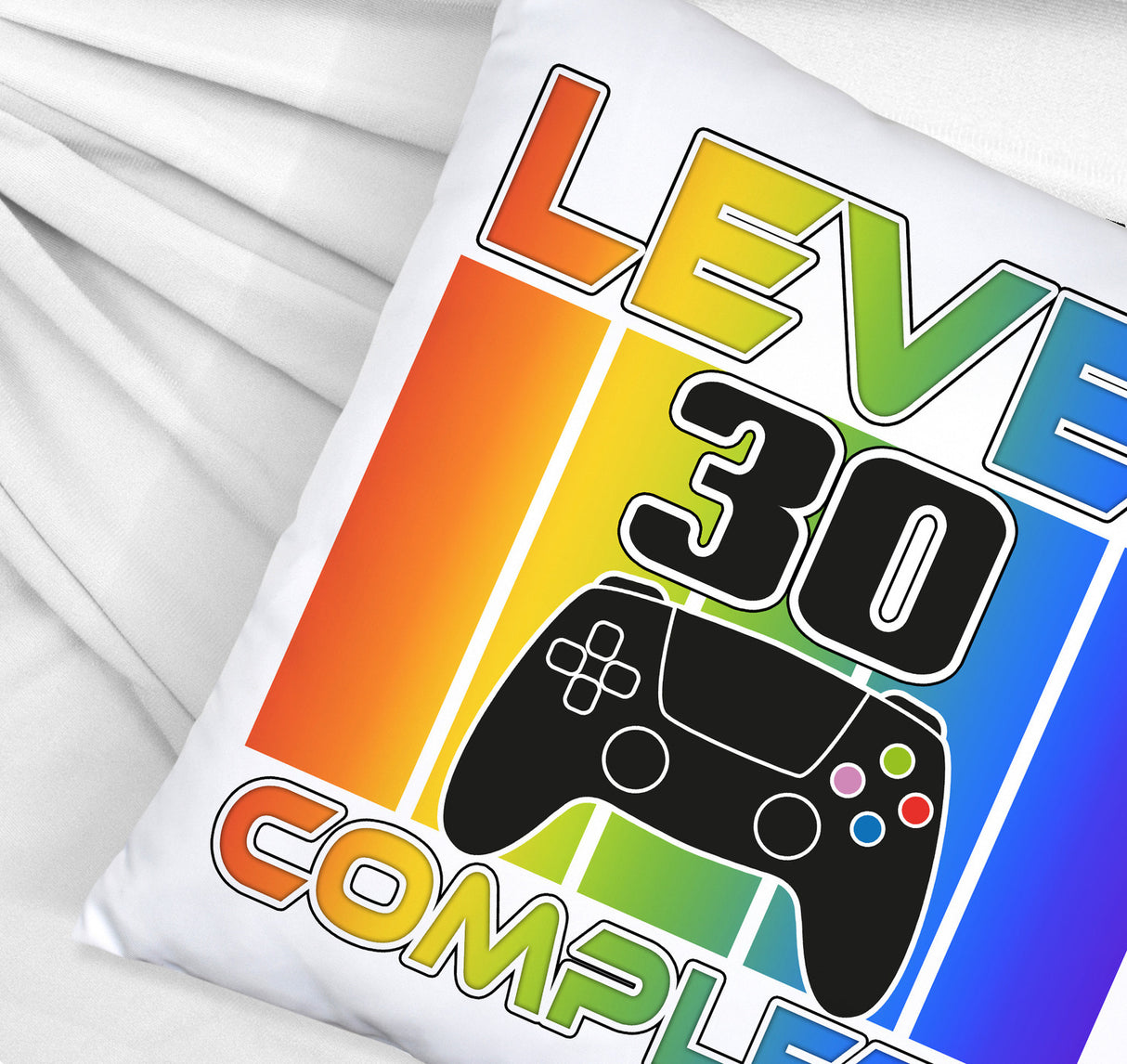 30. Geburtstag Gamer Kissen mit Spruch Level 30 complete