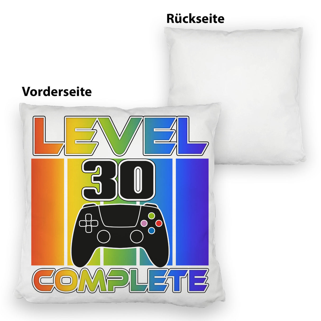 30. Geburtstag Gamer Kissen mit Spruch Level 30 complete
