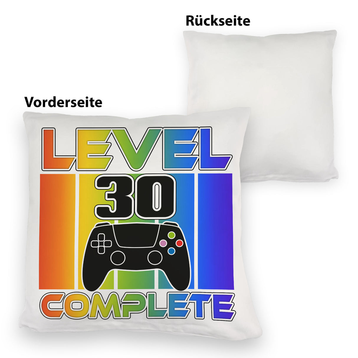 30. Geburtstag Gamer Kissen mit Spruch Level 30 complete
