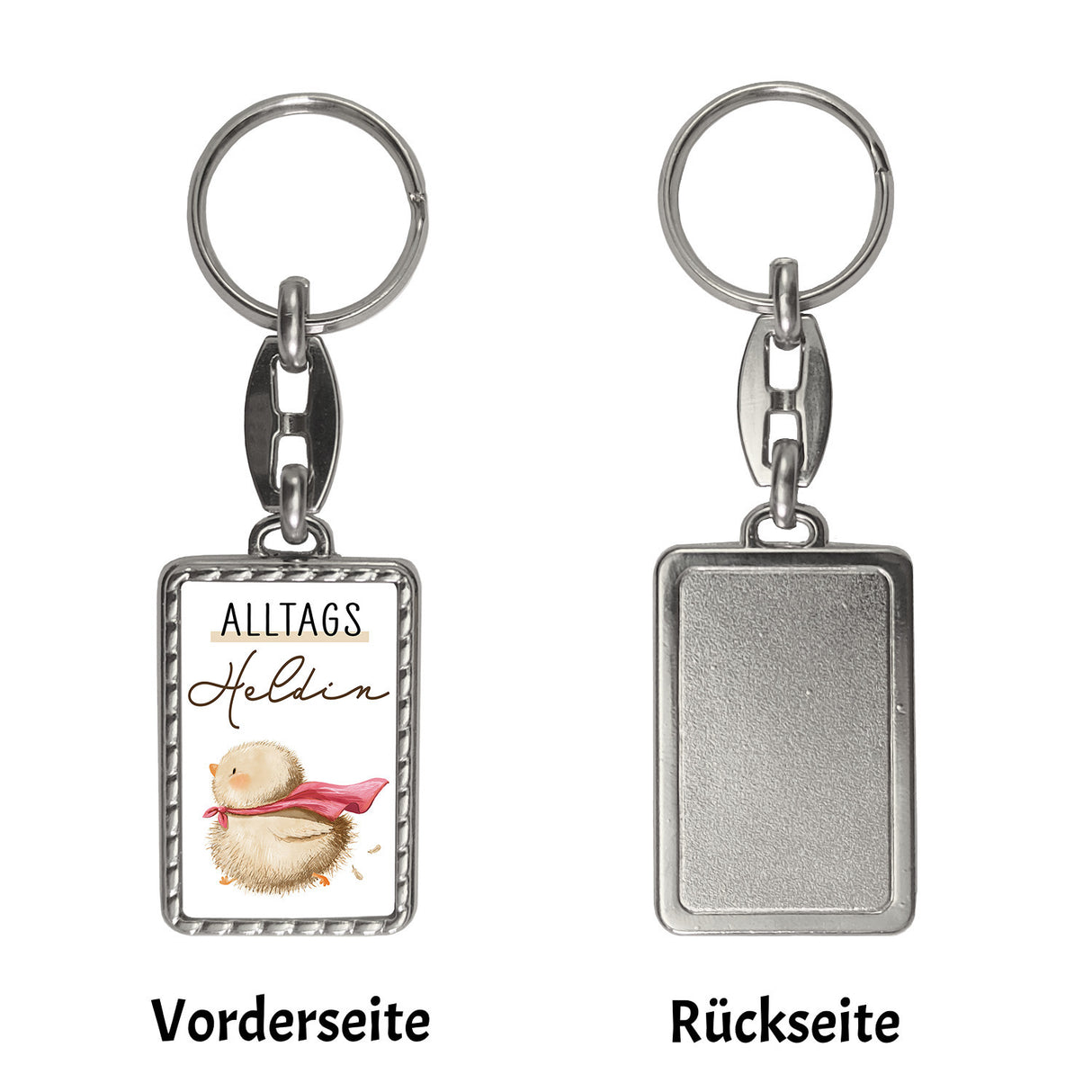Küken Schlüsselanhänger mit Spruch Alltagsheldin