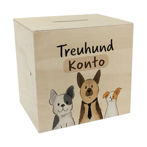 Hunde Spardose mit Spruch Treuhundkonto