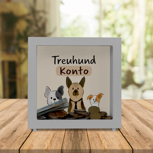 Hunde Spardose mit Spruch Treuhundkonto