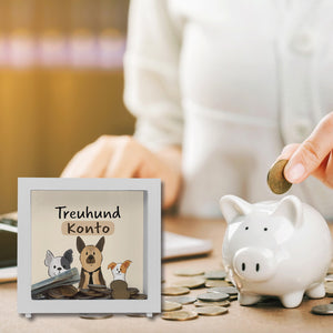 Hunde Spardose mit Spruch Treuhundkonto