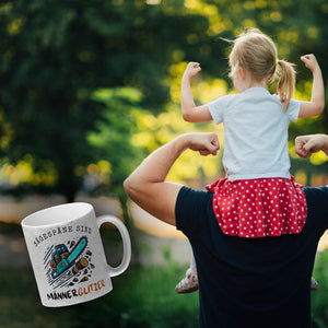 Kettensäge Kaffeebecher mit Spruch Sägespäne sind Männerglitzer