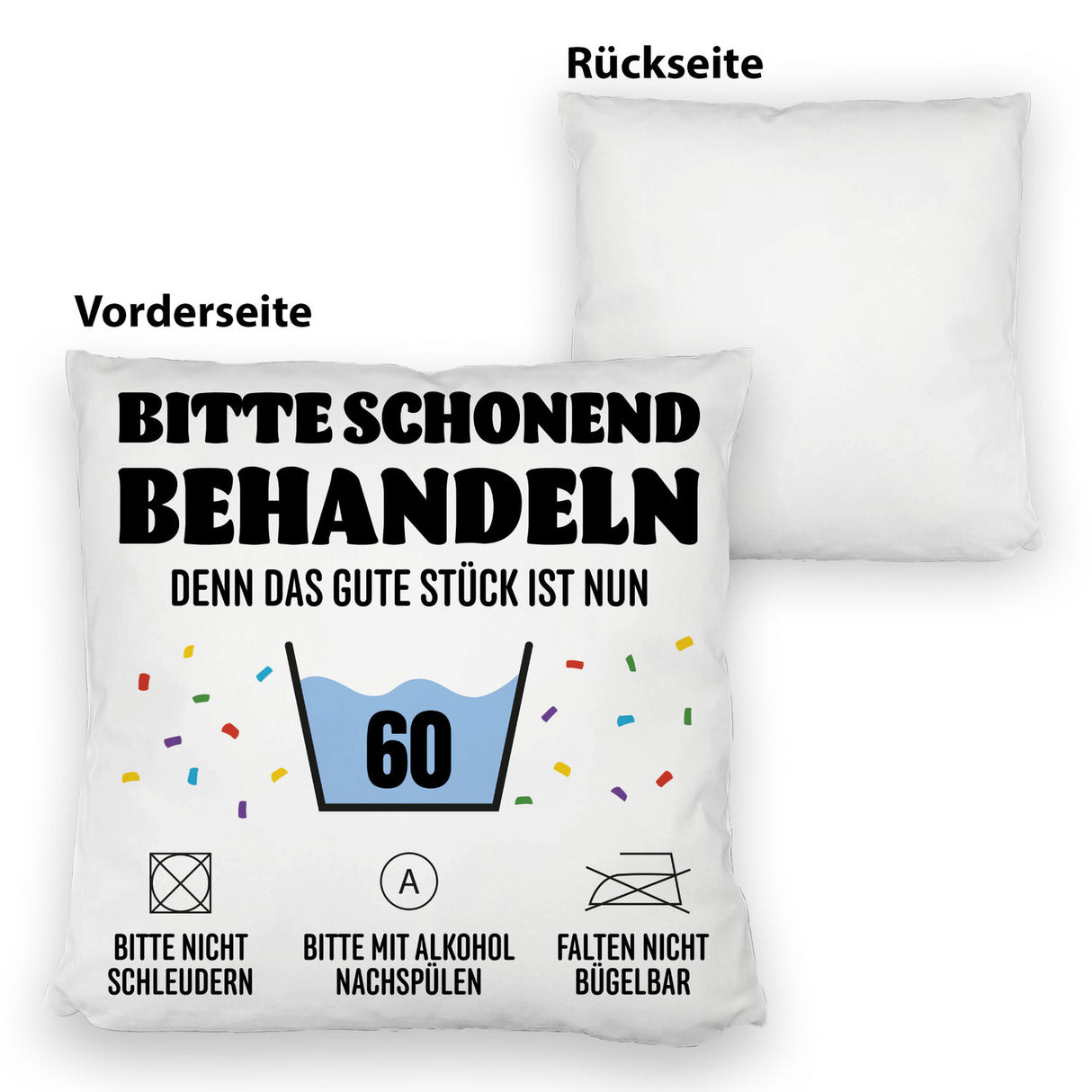 Bitte schonend behandeln - 60. Geburtstag Kissen