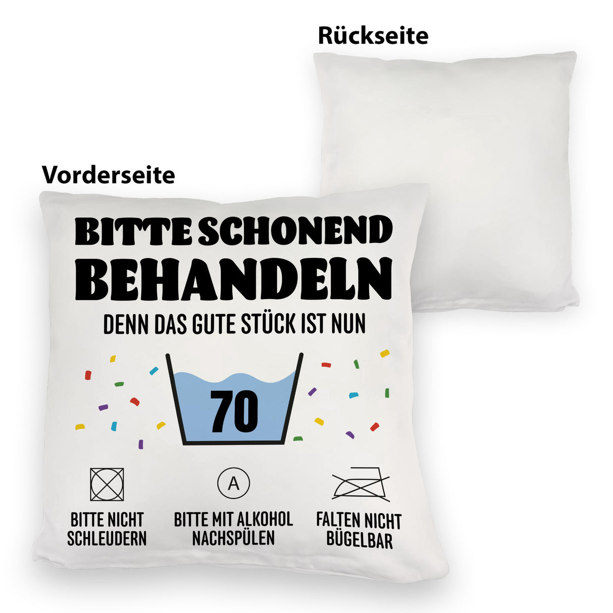 Bitte schonend behandeln - 70. Geburtstag Kissen