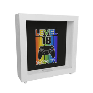 18. Geburtstag Gamer Spardose mit Spruch Level 18 complete