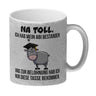 Zickige Ziege Abitur Kaffeebecher mit Spruch Abi bestanden