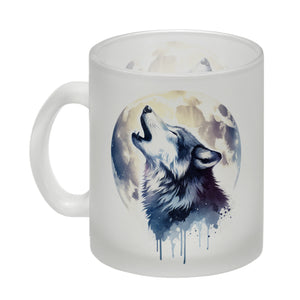 Wolf im Mondschein Kaffeebecher