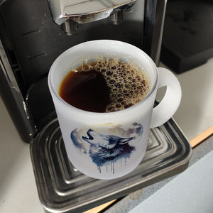 Wolf im Mondschein Kaffeebecher