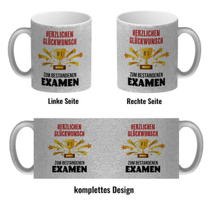 Nummer 1-Pokal Kaffeebecher mit Spruch Glückwunsch zum bestandenen Examen