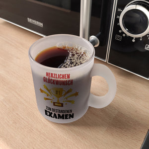 Nummer 1-Pokal Kaffeebecher mit Spruch Glückwunsch zum bestandenen Examen
