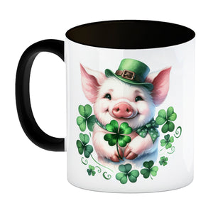 Süßes Schwein das Glück bringt Kaffeebecher