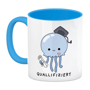 Jelly & Friends Qualle Kaffeebecher mit Spruch Quallifiziert