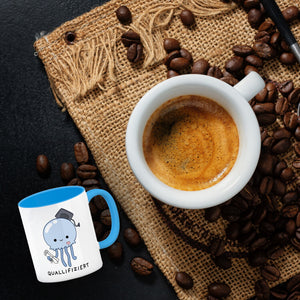 Jelly & Friends Qualle Kaffeebecher mit Spruch Quallifiziert