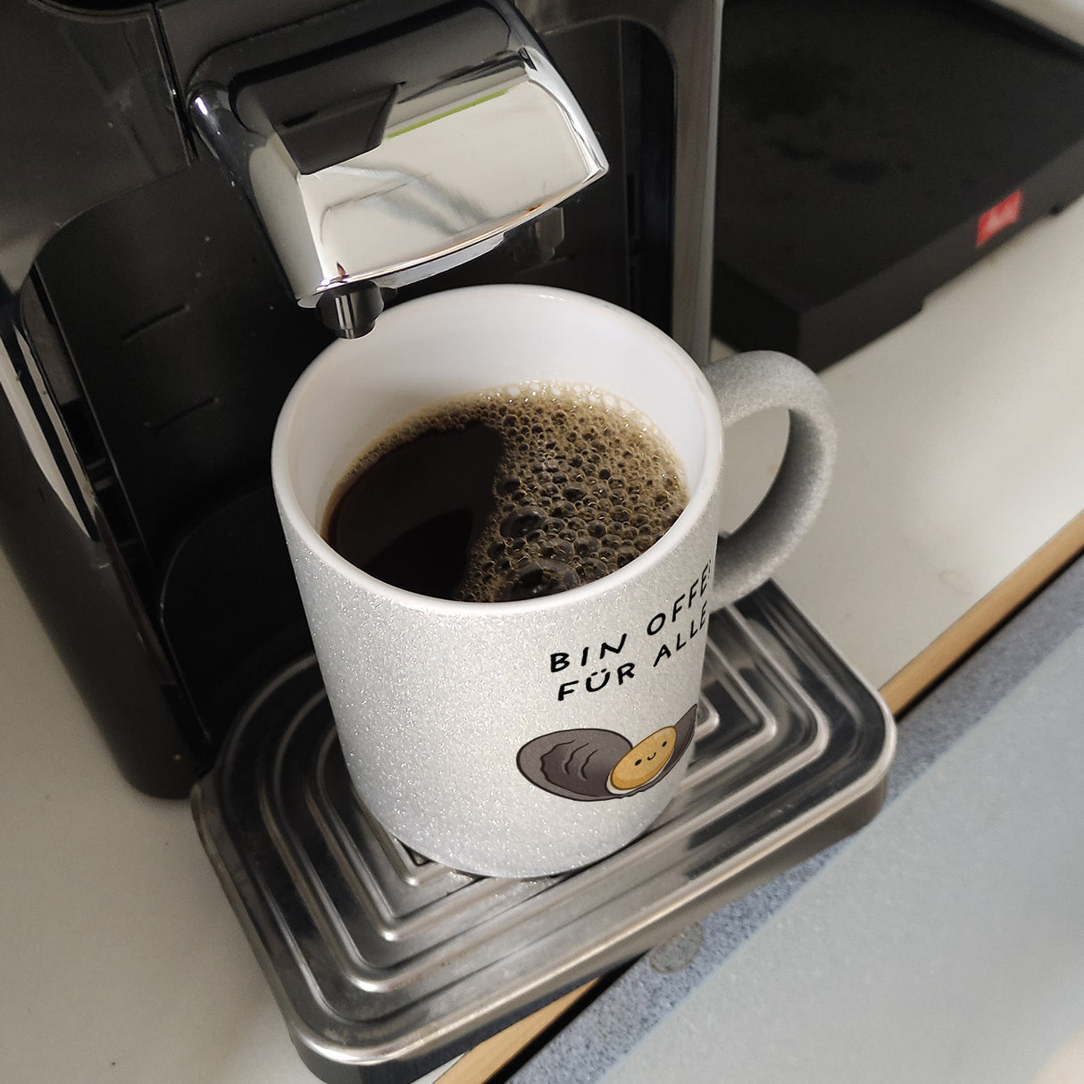 Jelly & Friends Auster Kaffeebecher mit Spruch Bin offen für alles