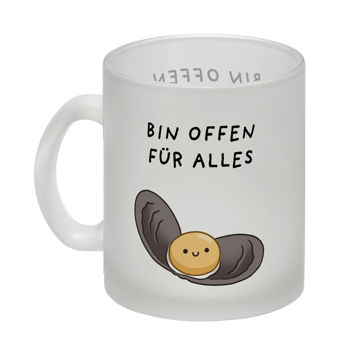 Jelly & Friends Auster Kaffeebecher mit Spruch Bin offen für alles