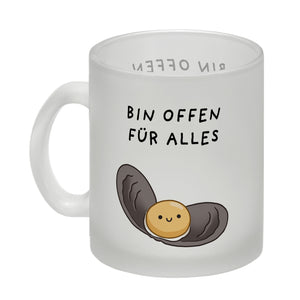 Jelly & Friends Auster Kaffeebecher mit Spruch Bin offen für alles