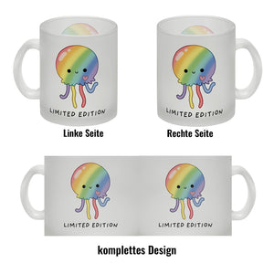Jelly & Friends Regenbogen-Qualle Kaffeebecher mit Spruch Limited Edition