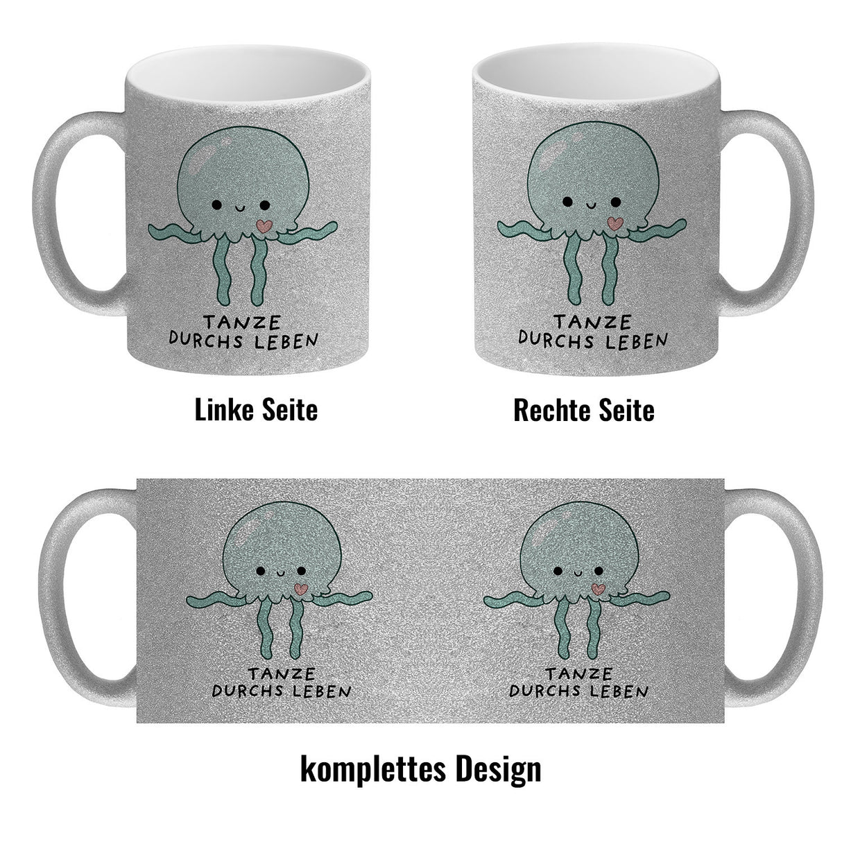 Jelly & Friends Qualle Kaffeebecher mit Spruch Tanze durchs Leben