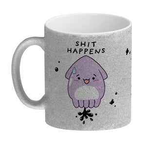 Jelly & Friends Tintenfisch Kaffeebecher mit Spruch Shit happens