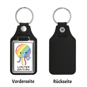 Jelly & Friends Regenbogen-Qualle Schlüsselanhänger mit Spruch Limited Edition