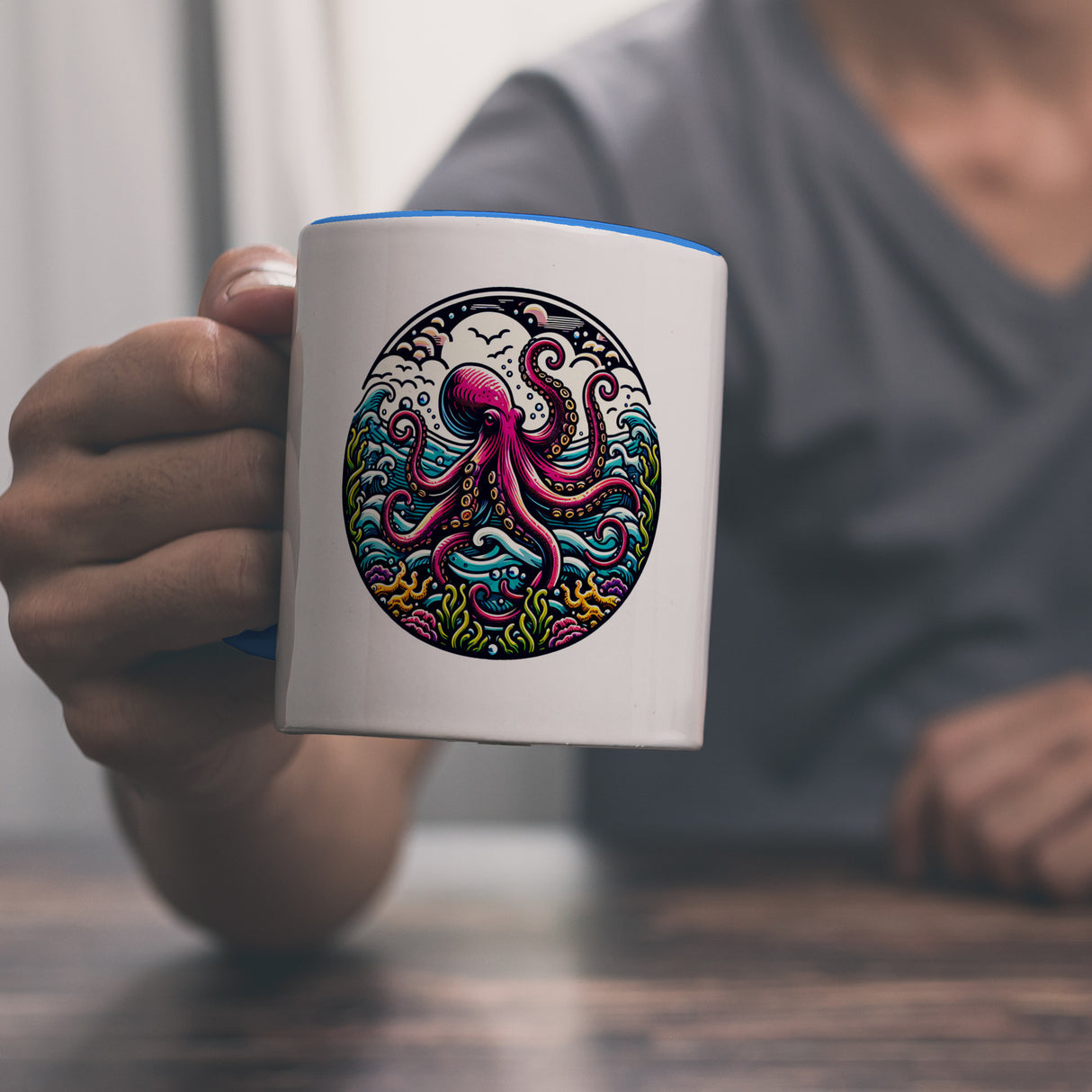 Oktopus Kaffeebecher