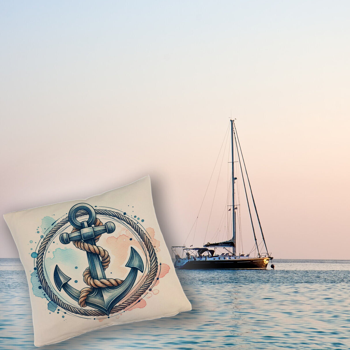 Anker mit Seil Kissen