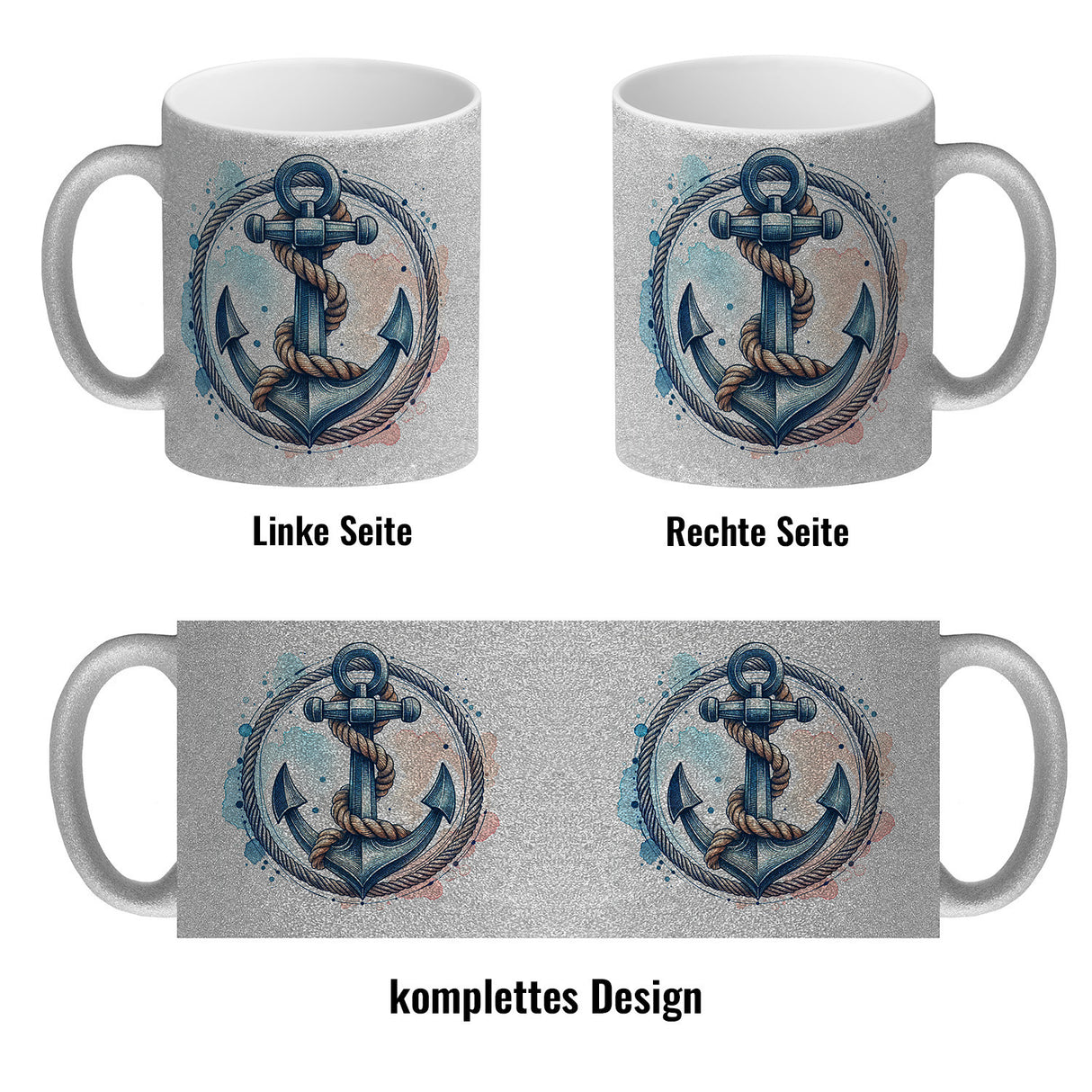 Anker mit Seil Kaffeebecher