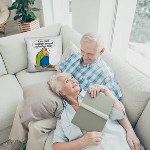 Frust Kissen mit Spruch Suche jemanden der mich aufheitert